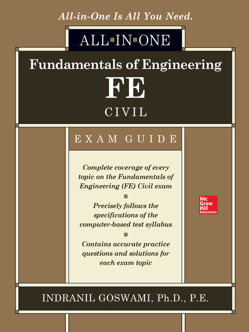 Title details for Fundamentals of Engineering FE Civil All-in-One Exam Guide by Indranil Goswami - Available